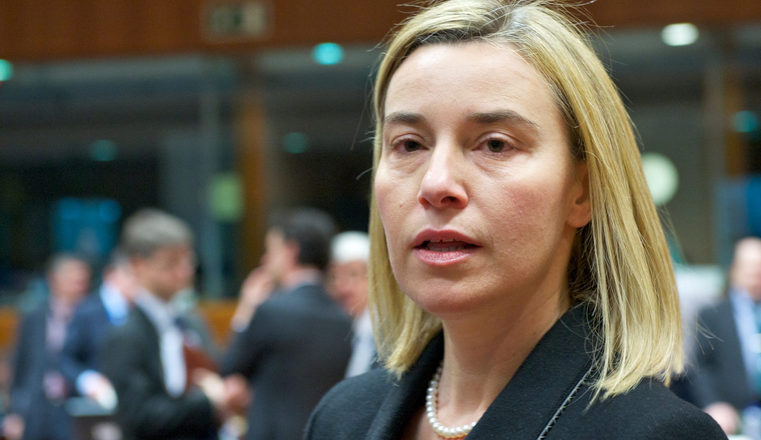 Federica Mogherini expresses concerns about global risks after Trump's election.